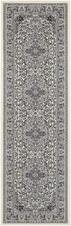 Orientalischer Kurzflor Teppich Skazar Isfahan Creme - 80x250x0,9cm