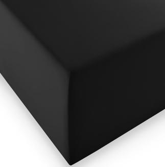 Fleuresse Boxspring- und Wasserbetten Jersey-Spannlaken comfort XL Farbe 0941 schwarz 140 - 160 x 200 - 220 cm