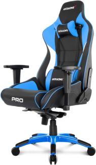 AKRacing Chair Master PRO Gaming Stuhl, PU-Kunstleder, Schwarz/Blau, 5 Jahre Herstellergarantie