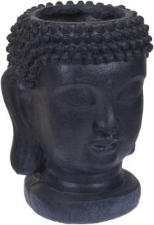 ProGarden Blumentopf Buddha-Figur 25x26x35 cm Anthrazit