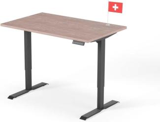 Schreibtisch DESK 140 x 80 cm - Gestell Schwarz, Platte Walnuss