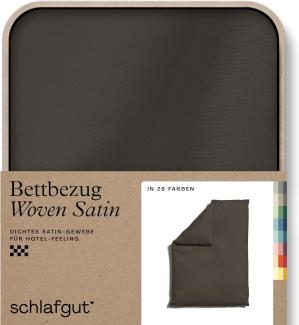 Schlafgut Woven Satin Bettwäsche | Bettbezug einzeln 155x220 cm | sand-deep