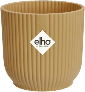 elho Vibes Fold Rund Mini 11 Pflanzentopf - Blumentopf für Innen - 100% recyceltem Plastik - Ø 11. 1 x H 10. 5 cm - Gelb/Buttergelb