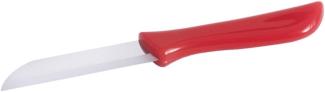 Contacto Edelstahl Küchenmesser mit rotem Griff, glatte Klinge