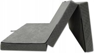 Odolplusz Premium Klappmatratze faltbar klappbar Gästematratze - Made IN EU - 200x120x10cm - als Matratze Gästebett einsetzbar (Grau)