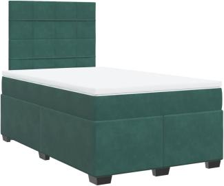 Boxspringbett mit Matratze Dunkelgrün 120x190 cm Samt 3293161