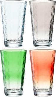 Leonardo OPTIC Trinkglas 540 ml farbig sortiert 4er Set