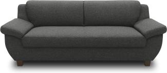 DOMO. collection 3 Sitzer, Sofa, 3er Couch, Garnitur, 3-2-1, anthrazit, 207 cm