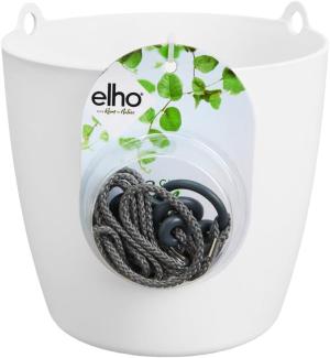elho Brussels Hängeampel 18 - Blumentopf Hängend - Pflanzentopf für Innen - 100% recyceltem Plastik - Ø 18. 3 x H 18. 0 cm - Weiß/Weiss