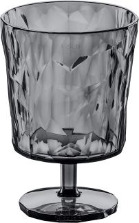 Koziol Crystal 2. 0 S Glas, Trinkbecher, Saftglas, Wasserbecher, Transparent Anthrazit, 250 ml, 3577540