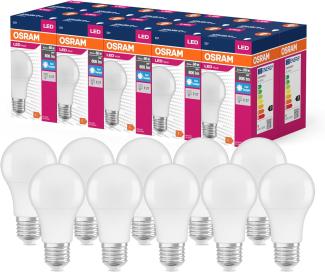 OSRAM LED Star Value Classic A60 LED Lampe für E27 Sockel, Birnenform, FR, 806 Lumen, tageslichtweiß (6500K), Ersatz für herkömmliche 60W Glühbirnen, nicht dimmbar, 10er-Pack