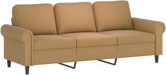 vidaXL 3-Sitzer-Sofa Braun 180 cm Samt