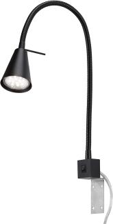 Briloner LED Wandleuchte Tuso schwarz 5W, warmweiß
