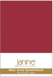 Janine Spannbetttuch 5007 Mako Jersey 140/200 bis 160/200 cm Granat Fb. 71