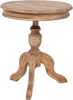 Beistelltisch TIGA D50cm Antik-Natural Landhaus Shabby Chic Couchtisch Tisch