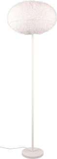 Kugel Tischleuchte FURRY mit Plüsch Lampenschirm Sandfarben Ø 30cm