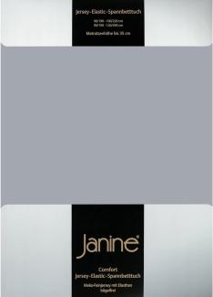 Janine Design Jersey Elastic Spannbetttuch Platin, 180x200 cm - 200x220 cm