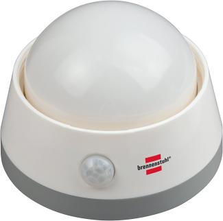 Brennenstuhl LED-Nachtlicht / Orientierungslicht mit Infrarot-Bewegungsmelder (sanftes Licht inkl. Push-Schalter und Batterien) weiß