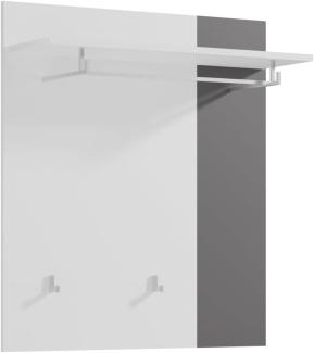 Garderobenpaneel Kato in weiß und grau 85 x 91 cm