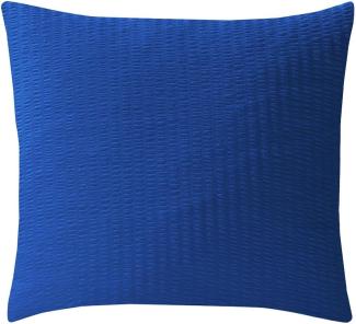 Traumschlaf Seersucker Kissenbezug einzeln 80x80 cm | blau