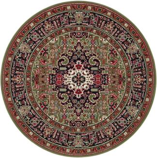Orientalischer Kurzflor Teppich Skazar Isfahan - grün - 160 cm Durchmesser