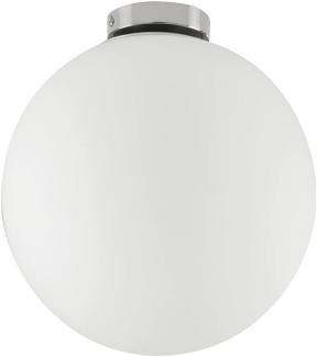 Kleine LED Deckenleuchte 1 flammig Glaskugel Weiß satiniert, Ø 15cm
