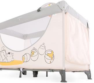 Hauck 'Dream`n Play Go + Toybar' Reisebett 60x120 cm, Pooh Cuddles, inklusive Rollen, Faltmatratze und Tasche, ab Geburt, tragbar und faltbar