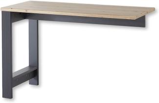 JASMIN Schreibtisch Winkel in Graphit, Artisan Eiche Optik - Eckschreibtisch Erweiterung für mehr Arbeitsfläche - Landhausstil Büromöbel Komplettset - 120 x 76 x 50 cm (B/H/T)