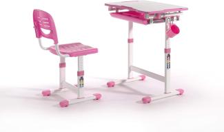 Vipack 'Comfortline' Kinderschreibtisch 301 rosa/weiß, inkl. Stuhl