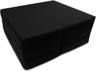 vidaXL 3-teilige Klappmatratze 190×70×9 cm schwarz