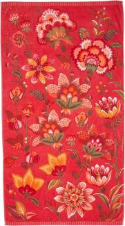 PIP Studio Family Strandtuch Liegetuch 100x180 Sunny rot Blüten Romantik