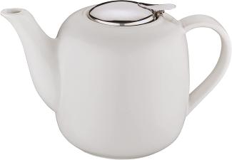 Küchenprofi 'London' Teekanne mit Filtereinsatz, Keramik weiß, 1500 ml