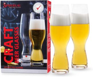 Spiegelau & Nachtmann 2-teiliges Kraftbier-Glas-Set, Craft Pils, Kristallglas, Craft Beer Glasses, 4992665