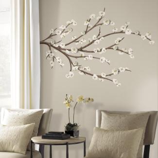 RoomMates® Wandsticker weißer Blütenzweig