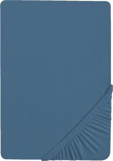 roba Spannbettlaken 60 x 120-70 x 140 cm Seashells Indigo - Bettlaken für Baby & Kinderbetten - Bio Baumwolle - GOTS und Oeko-Tex Standard 100 - Blau