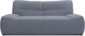DOMO Collection Boho Sofa, 2 Sitzer im Boho-Style, 2er Sofa, Couch, Bigsofa in grau