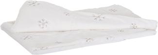Wohndecke Schnee, Tagesdecke Kuscheldecke Sofadecke, flauschig weiß Pailletten 150x120cm