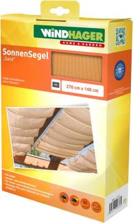 Windhager Sonnensegel für Seilspanntechnik, Wintergarten und Terrassen Beschattung, Seilspannmarkise, 270 x 140 cm, 10876