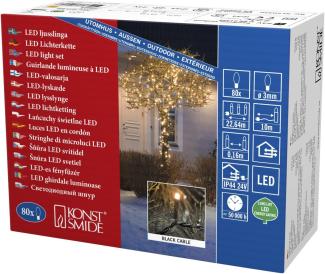 KONSTSMIDE No. 3611-800 Micro LED Lichterkette 80 bernsteinfarbene Dioden IP44