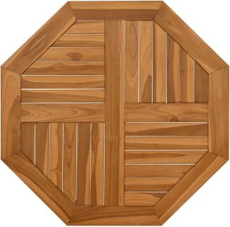 vidaXL Tischplatte 70x70x2,5 cm Achteckig Massivholz Teak