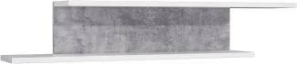 Wandboard Coburg 10 Betonoptik weiß 112x22x21 cm