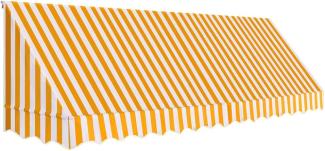 Bistro-Markise Orange und Weiß 400 x 120 cm
