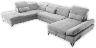 Couch MELFI L Sofa Schlafcouch Wohnlandschaft Bettsofa Schlaffunktion U-Form links