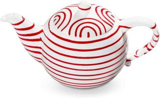 Gmundner Keramik Teekanne Glatt 1,5L) Rotgeflammt