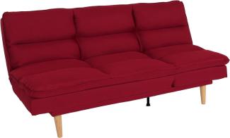 Schlafsofa HWC-M79, Gästebett Schlafcouch Couch Sofa, Schlaffunktion Liegefläche 180x110cm ~ Stoff/Textil bordeaux
