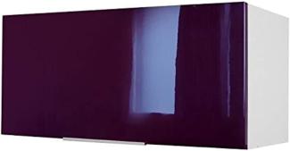 Berlioz Creations CH8HA Hängeschrank für Küche mit Dunstabzugshaube, in auberginefarbenem Hochglanz, 80 x 34 x 35 cm, 100 Prozent französische Herstellung