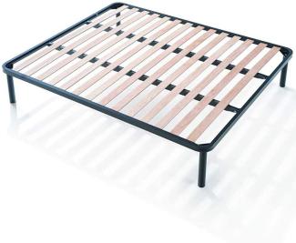 EVERGREENWEB ✅ Bett Lattenrost 150x200 Doppelbett Höhe 35 cm Orthopädisches Extra Komfort Leisten Holz mit 4 Abnehmbar Füße Verstärkte Rahmen aus Stahl Bettgestell geeignet für alle Betten & Matratzen