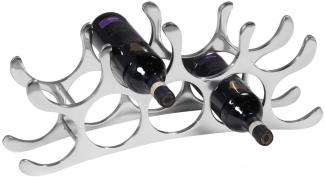 'Torro' Weinregal für 9 Flaschen, in Silber, Aluminium, 55x20x12 cm