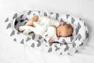 Multifunktionale Kuschelnest Babynest Kokon für Babys und Säuglinge, Nestchen, Reisebett, 100% Baumwolle, antiallergisch