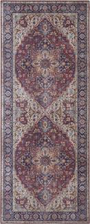 Vintage Teppich Anthea Pflaumenrot - 80x200x0,5cm